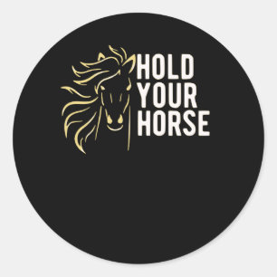 Adesivo Redondo Segure seus cavalos