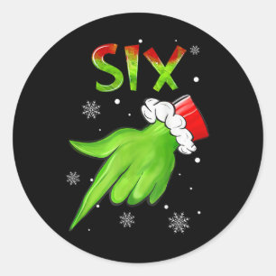 Adesivo Redondo Seis Piadas Six Seven 6 7 Meme Papai Noel Natal Xm