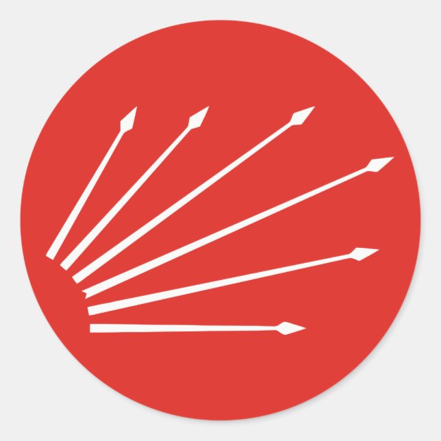 Adesivo Redondo Seis setas turcas (Frente)