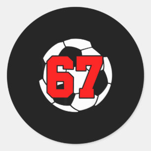 Adesivo Redondo Seis Sete 67 Futebol 6 7 Meme Engraçado 6-7 Geraçã