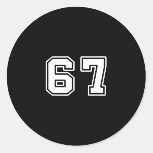 Adesivo Redondo Seis Sete 6 7 Meme 67
