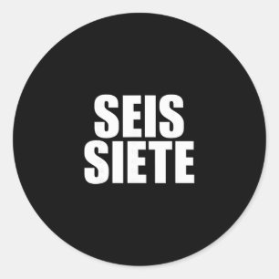 Adesivo Redondo Seis Sete Espanhol