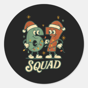 Adesivo Redondo Seis sete esquadrão de natal 67 meme engraçado hom