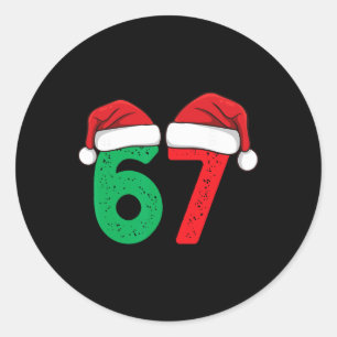 Adesivo Redondo Seis Sete Natal 6 7 Meme Natal Divertido