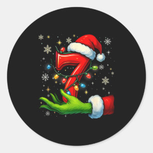 Adesivo Redondo Seis Sete Piada de Natal Meme Casal Combinando
