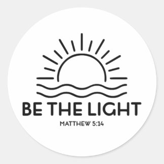 Adesivo Redondo Seja a Luz Mateus 5:14 Bíblia