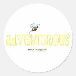 Adesivo Redondo Seja Aventurado - Uma Palavra Positiva