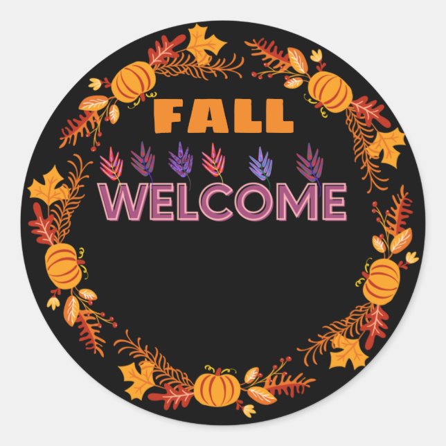 Adesivo Redondo Seja bem-vindo (Frente)