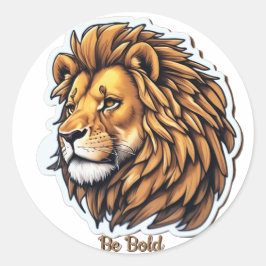 Adesivo Redondo Seja Bold Quote Moderno Design