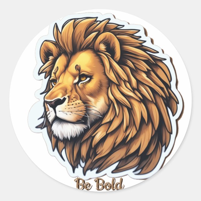 Adesivo Redondo Seja Bold Quote Moderno Design (Frente)