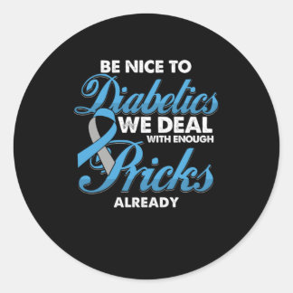 Adesivo Redondo Seja Bom Para O Presente De Consciência Da Diabete