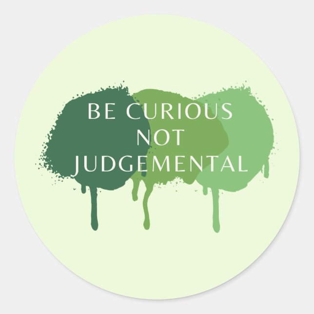 Adesivo Redondo Seja Curioso, Não Faça Uma Citação Judaica (Frente)