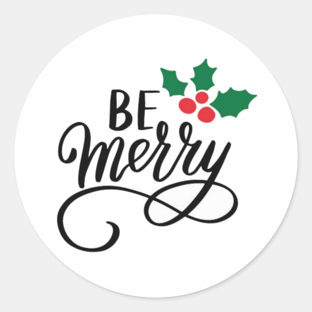 Adesivo Redondo Seja Feliz (Frente)