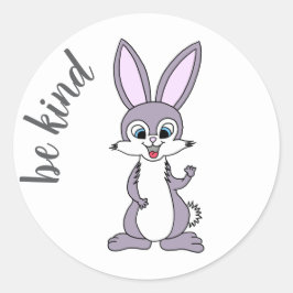 Adesivo Redondo "Seja gentil" Bunny Sticker