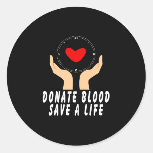 Adesivo Redondo Seja Legal Dar Sangue