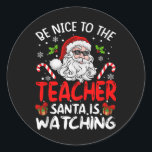 Adesivo Redondo Seja Legal Para Os Papais noeis De Professores Ass<br><div class="desc">Seja Legal Para Os Papais noeis De Professores Ver O Feliz Natal</div>