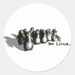 Adesivo Redondo Seja Linux