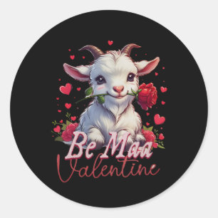 Adesivo Redondo Seja Maa Namorados Goat Heart Gote Happy Valent