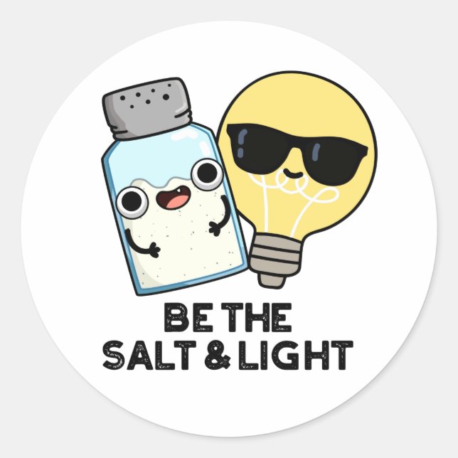 Adesivo Redondo Seja O Sal E A Bíblia Engraçada (Frente)