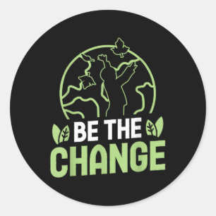 Adesivo Redondo Seja Os Acessórios De Proteção Ambiental De Altera