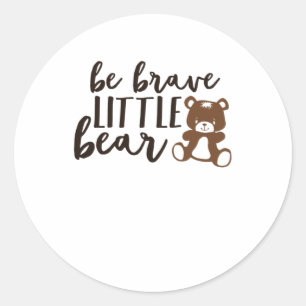 Adesivo Redondo Seja Um Bom Urso, Ursinho De Urso Bonito Para Bebê