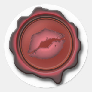 ADESIVO REDONDO SELADO COM UM BEIJO DE SHARON SHARPE