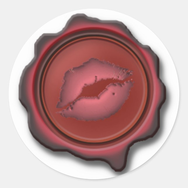 ADESIVO REDONDO SELADO COM UM BEIJO DE SHARON SHARPE (Frente)