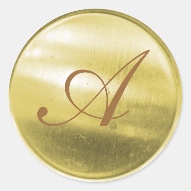 Adesivo Redondo selador de envelope monograma (Frente)