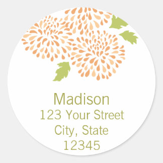 Adesivo Redondo Selagem do Envelope de Endereço de Retorno Chrysan