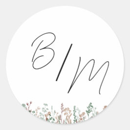 Adesivo Redondo Selagens de Envelope de Casamento Personalizado