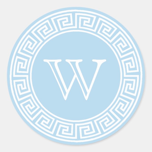 Adesivo Redondo Selagens de Envelope Grego-Chave-Chave-Grego-Claro (Frente)