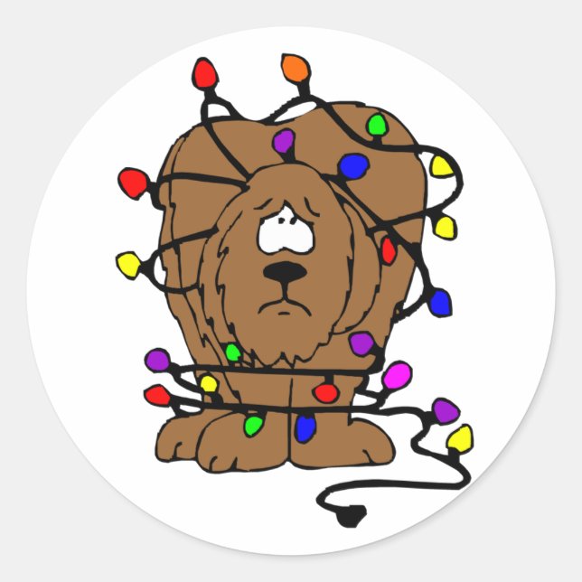 Adesivo Redondo Selagens de envelopes de cartão de Natal personali (Frente)