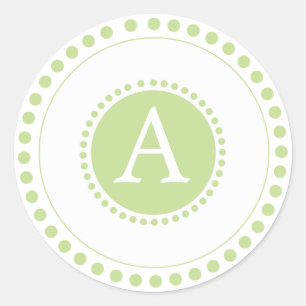 Adesivo Redondo Selagens de envelopes personalizados do verde limã