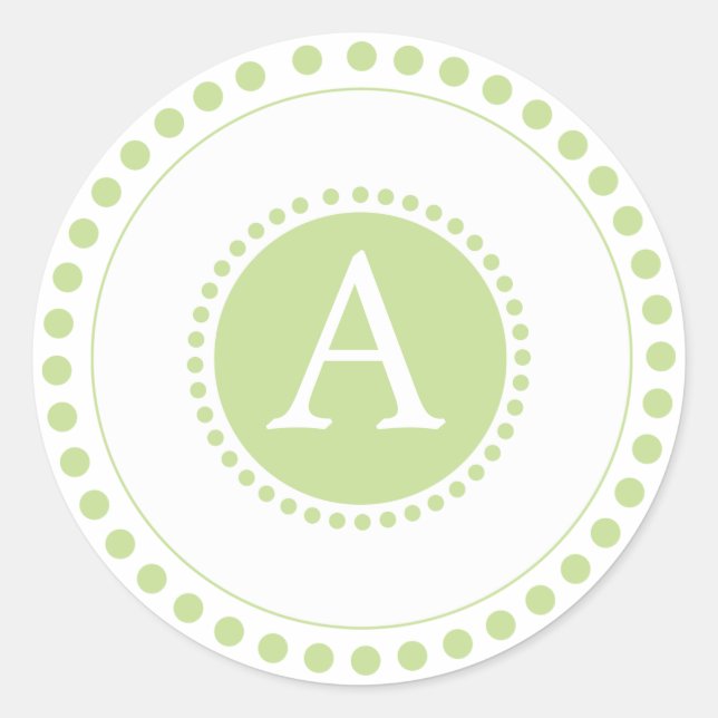 Adesivo Redondo Selagens de envelopes personalizados do verde limã (Frente)