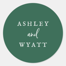 Adesivo Redondo Selagens de envelopes verdes em girassol