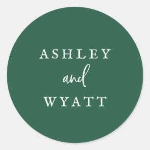 Adesivo Redondo Selagens de envelopes verdes em girassol