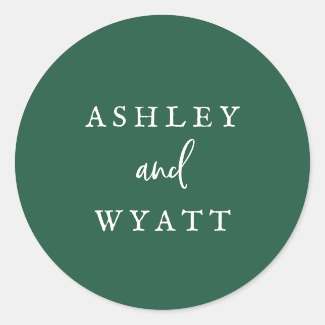 Adesivo Redondo Selagens de envelopes verdes em girassol (Frente)