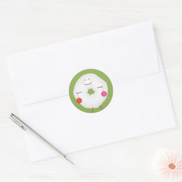 Adesivo Redondo Selante de Envelope de Cartão de Natal de Donut de