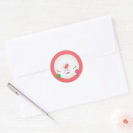 Adesivo Redondo Selante de Envelope de Cartão de Natal de Donut de