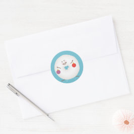 Adesivo Redondo Selante de Envelope de Cartão de Natal de Donut de
