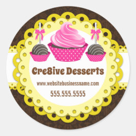 Adesivo Redondo Selantes de empacotamento de Pop de bolos elegante