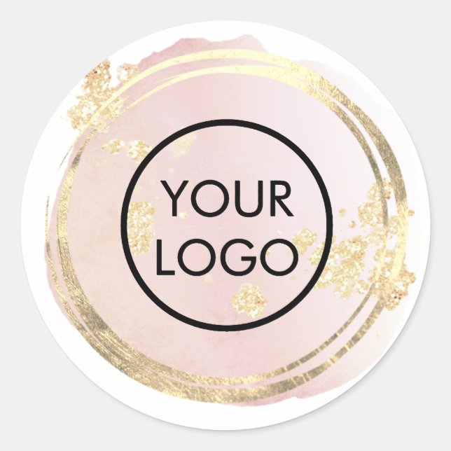 Adesivo Redondo sele o seu logotipo no envelope elegante (Frente)