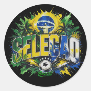 Adesivo Redondo Seleção - Apelido da seleção brasileira