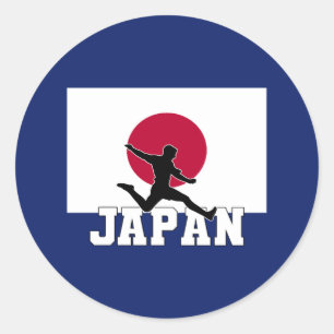 Adesivo Redondo Seleção Japonesa de Futebol Japão