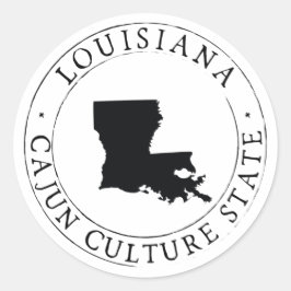 Adesivo Redondo Seletor de Envelope de Cultura Cajun da Louisiana
