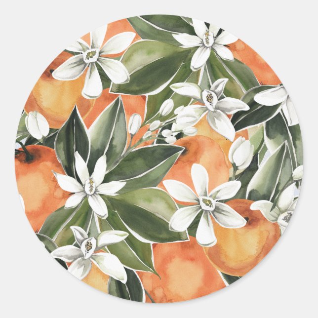 Adesivo Redondo Seletor do envelope do Chá de fraldas Clementine (Frente)