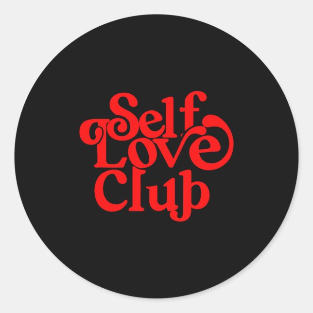 Adesivo Redondo Self Care Club Sitive Aesthetic Self Love Valentin (Frente)