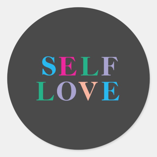 Adesivo Redondo Self love  (Frente)