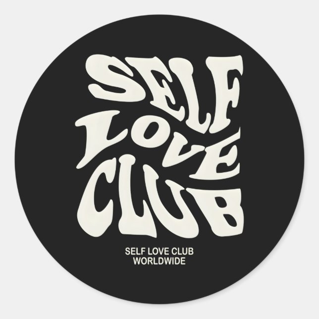 Adesivo Redondo Self Love Club (Frente)