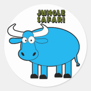 Adesivo Redondo Selgle Safari Animal Stickers